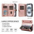 thumbnail image 2 of ELEHOLD Crossbody Wallet Case for Samsung Galaxy A17 5G, Shockproof Heavy Duty Luxury PU Leather Flip RFID Blocking Card Slots Shock-Absorbent Protective Cover with Shoulder Strap ,Rosegold, 2 of 9