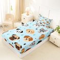 thumbnail image 4 of Homewish Kawaii Pet Dog Twin Sheets,Cute Animal Al Bedding,Blue,3pcs,1 Fitted Sheet and 1 Pillowcase, 4 of 6