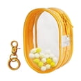 thumbnail image 1 of HILABEE Sac Transparent pour Présentation de Figurines avec Porte-Clés Sac de Rangement pour Mini Poupées pour Mini Figurines Jaune Rond, 1 of 7