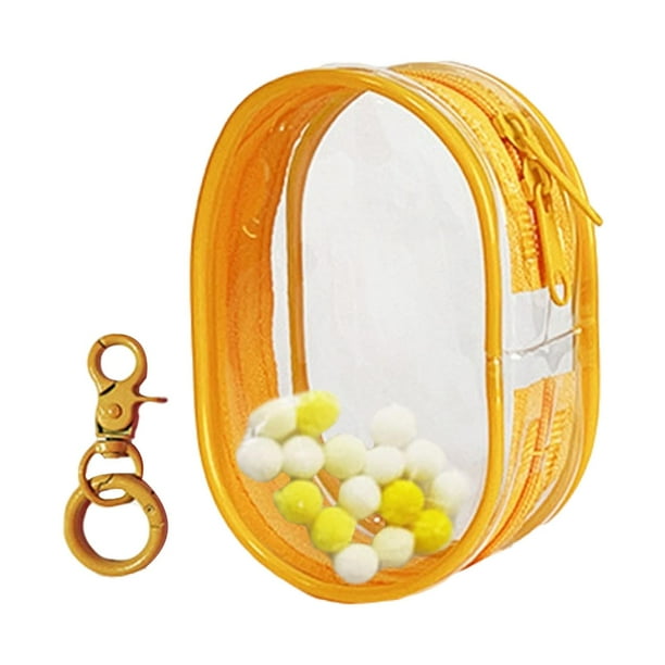 Bolsa Transparente para Exhibición de Figuras perfecl con Llavero para Muñecas de PVC Ronda amarilla
