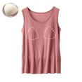 thumbnail image 2 of Tank Tops For Women Ladies Casual Loose Chest Pad Suspenders Yoga Bottom Shirt Ladies Vest Camisole Tops For Women, 2 of 7