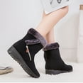 thumbnail image 5 of Ecetana Winter Women's Snow Boots Slip-On Waterproof Ankle Boots Suede Warm Faux Fur Lined High Top Outdoor Shoes, 5 of 6