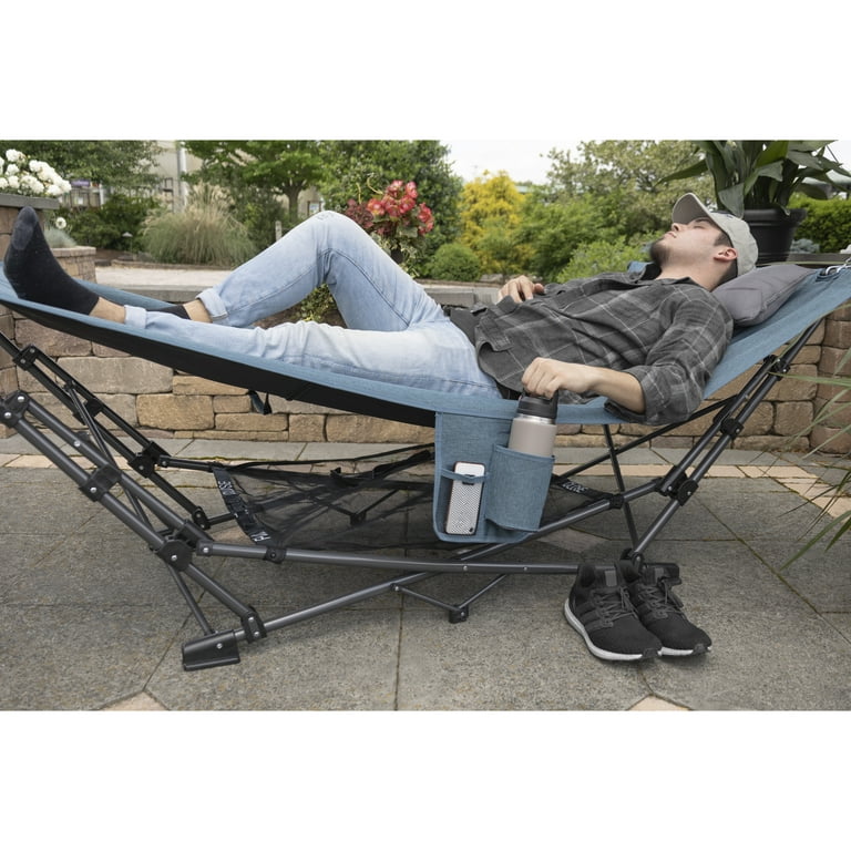 ZENITHEN 折りたたみハンモック Zenithen Portable Steel Stand Hammock with Carrying Bag