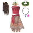 thumbnail image 5 of Disney Girls Moana Vaiana Cosplay Children Carnival Tassel Dress Clothing Set Kids Princess Summer Beach Dress Party Costume, 5 of 5