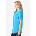 thumbnail image 3 of Woman Within Plus Size Short-Sleeve Crinkle Shirt, 3 of 6