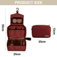 thumbnail image 2 of 25*7*13cm Toiletry bag, travel bag with hook, waterproof cosmetic bag, travel storage bag, 2 of 5