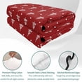 thumbnail image 4 of Quilts Queen Size Bedding Set, Red Christmas Lightweight Quilted Comforter, Xmas Trees Dots Modern Minimalist Style Soft Reversible Bedspread Coverlet with Pillow Covers for All Season, 90" x 96", 4 of 9