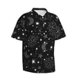 thumbnail image 2 of Easygdp Space Galaxy Men's Hawaiian Shirts Print Lapel Short Sleeve for Beach, vacation, party, casual occasions - X-Large, 2 of 9