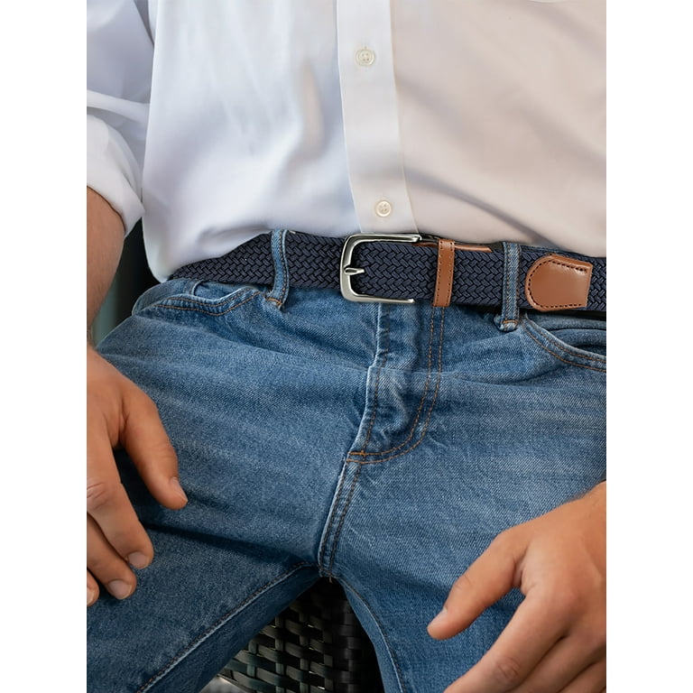 YOETEY Mens Belt Wowens Belt Elastic Braided Woven Belt Belt for Casual Golf Pants 1 3 8 35mm