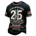 thumbnail image 2 of Never Forget 911 Patriotic Tee for Men with 25th Anniversary Print and Cotton Fabric Featuring 9/11 Memorial Shirts for Remembrance Ceremonies Church Services Wine L, 2 of 4