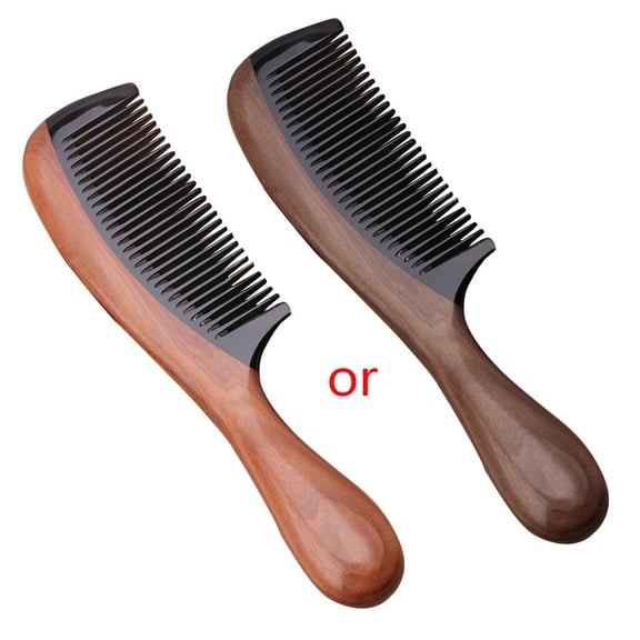 Pro Natural Ox Horn Green Sandalwood Fragrant Comb Wooden Handle Combs Hair Care