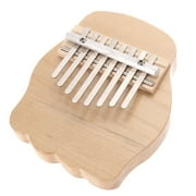 Mini Round Wooden 8 Keys Finger Thumb Piano Musical Instrument NEW Gift