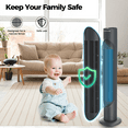 thumbnail image 3 of Tower Fan, 32" Wide Oscillating Cooling Fan with 3 Speeds 3 Wind Modes ,Timer,Pentatonic Button,Standing Fan for Home,Bedroom & Office, 3 of 9