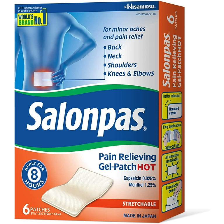 Amazon.com : Salonpas Lidocaine 4% Pain Relieving Gel-Patch