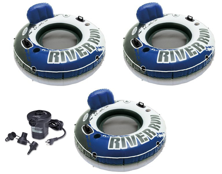INTEX River Run I Inflatable Floating Tubes (Set of 3) & Quick ...