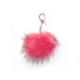 thumbnail image 1 of CC Fox Faux Fur Cell Phone Purse Key Chain, Coral, 1 of 2