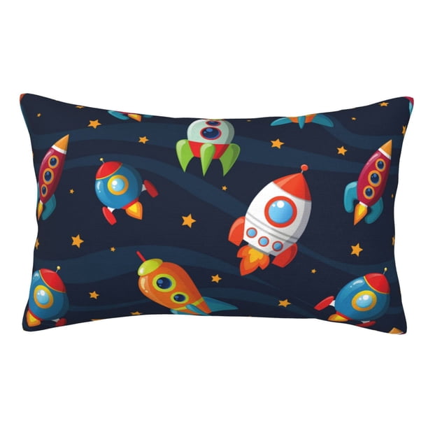 Balery Spaceships and Stars Funda de Cojín Estampada, Regalos para Mujeres, Regalos de Amor para Ella, Regalos para Novia o Esposa, Funda de Almohada-20"x30"