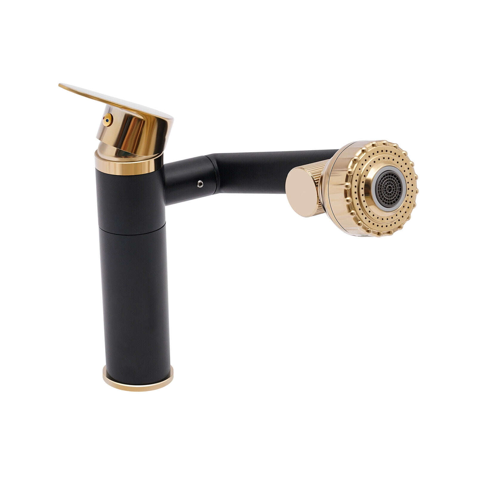 Bathroom Faucet Brushed Nickel, Home RV Faucet for Sink, 2 Water Outlet Modes Hose Connection, 360°Swiveling, for RV Counter