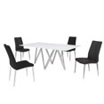 thumbnail image 3 of Milan Adella Curved-Back Upholstered Side Chairs in Black (Set of 4), 3 of 3