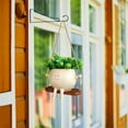 thumbnail image 6 of Swing Face Hanging Planters Pot for Indoor Outdoor Plants, Resin Flower Pots with Drainage Holes, Succulent Pots for String of Pearls Plant, 6 of 7