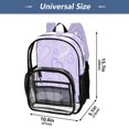 thumbnail image 4 of Ttyddzy Clear Backpack Heavy Duty PVC Transparent Backpack for College Workplace, Purple-hearts, 4 of 7