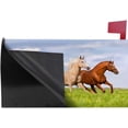 thumbnail image 3 of Coolnut Mailbox Cover Horses Running On The Grass Post Mail Box Cover Magnetic Mail Wraps Cover Oversize 25.4" L x 20.78" W, 3 of 5