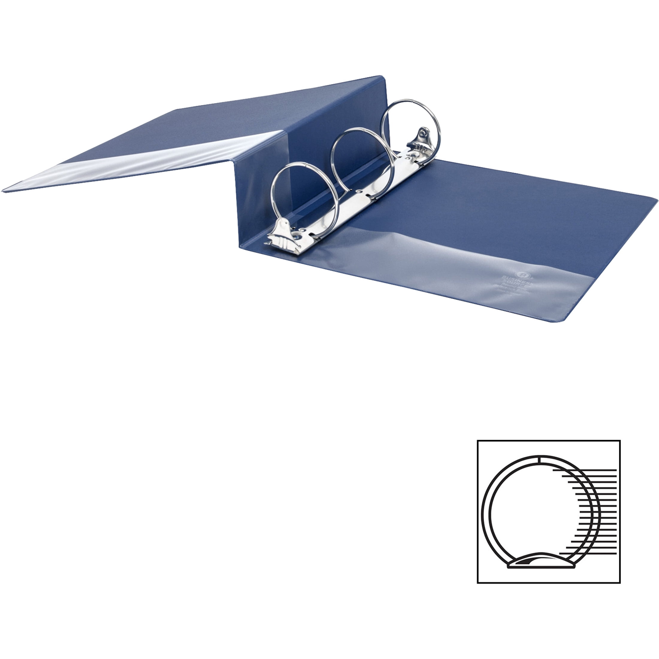 Business Source, BSN28661, Basic Round Ring Binders, 1 Each, Dark Blue