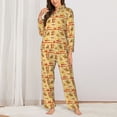 thumbnail image 2 of Fotbe Wild West Colorful Pattern Long Sleeve Pajama Set for Women,Sleepwear Set,2-piece Loungewear Set,Soft PJs Comfy Nightwear with Pockets -X-Large, 2 of 7