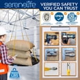 thumbnail image 3 of SereneLife 40" Saucer Swing - Outdoor Swing Set with Heavy-Duty Chains & Hanging Kit, Swinging Seat Spinner with Pillow & Carry Bag, Weatherproof, Water-Resistant, Supports Up to 700 lbs, Black, 3 of 7