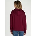 thumbnail image 4 of Time and Tru Women's and Women's Plus Zip Up Fleece Jacket with Hood, Sizes XS-4X, 4 of 6