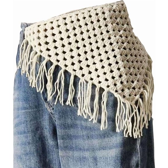 YooGuoGuo Cute Triangle Braided Scarf Belt Cotton With Tassels