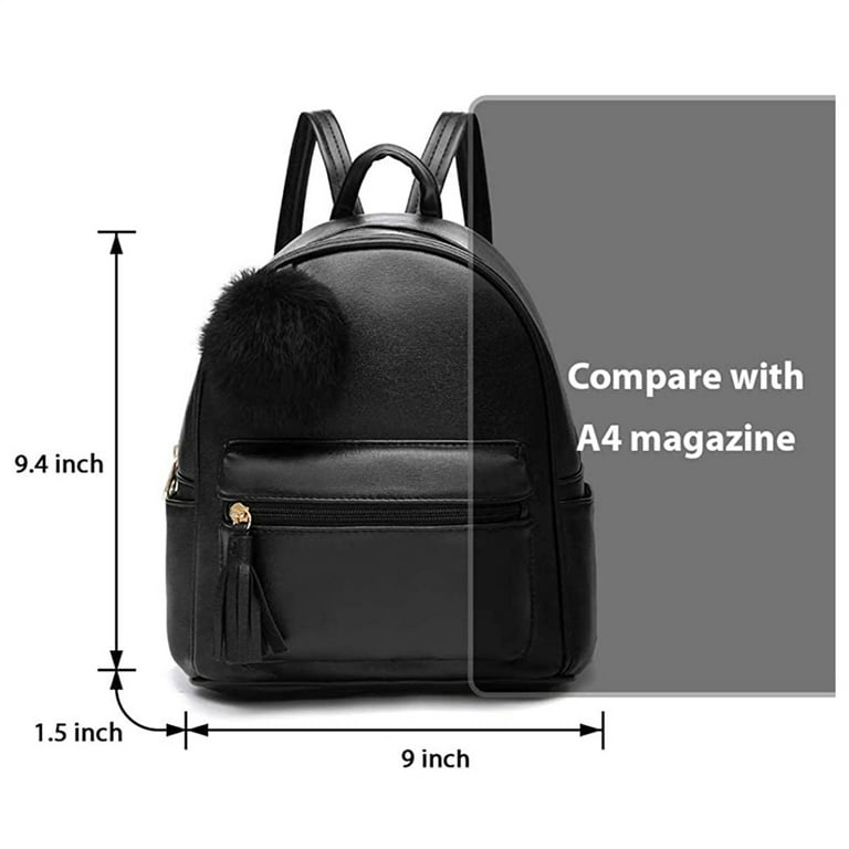 Little black leather backpack discount