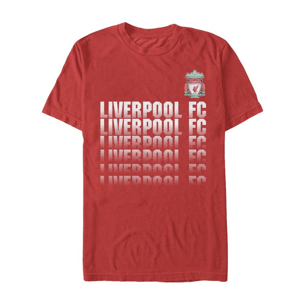 Liverpool FC Men's Liverpool Football Club Team Name Fade TShirt Red