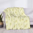 thumbnail image 3 of Zufioo Green Pears Print Horizontal Flannel Blanket, Anti-wrinkle, Anti-shrinkage, Anti-allergic Plush Blanket, Household Items Suitable for Bedroom-80"x60", 3 of 6