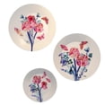 thumbnail image 2 of Homscape Ceramic Wall Plates with Beautiful Abstract Flower Art Wall Hanging Plate - Set of 3, 2 of 4