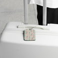 thumbnail image 5 of Square 2Pack PU Leather Pink Peach Blossom Cruise Luggage Tag with Privacy Cover and Stainless Steel Ring - Suitable for Travel Handbags Backpacks Luggage Tags, 5 of 6