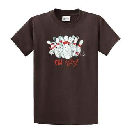 Brown Plaid Western Shirt - Bowling Shirt Oh ShT T-Shirt-brown-small
