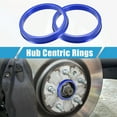 thumbnail image 2 of 4 Pcs Car Hub Centric Rings OD 66.6mm to ID 57.1mm Hub Centric Rings Wheel Bore Center Spacer Blue, 2 of 7