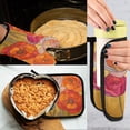 thumbnail image 5 of Yayeee Oven Mitts and Pot Holder Set of 2 Heat Resistant Kitchen Gloves Baking Hot Pad, Orange Abstract Floral, 5 of 5