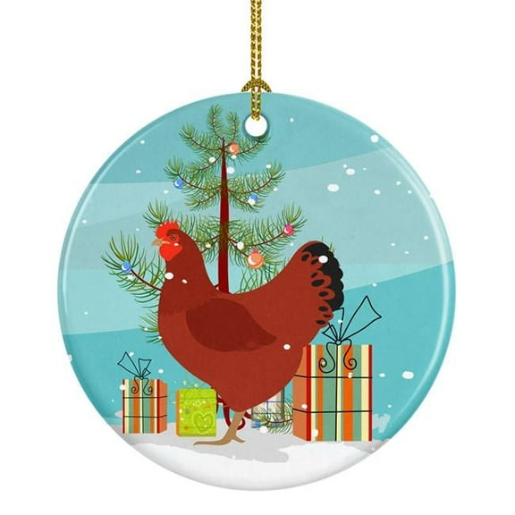 Carolines Treasures BB9210CO1 New Hampshire Red Chicken Christmas Ceramic Ornament
