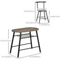 thumbnail image 3 of HOMCOM 3-Piece Dining Table and Chairs Set, Kitchen Table with 2 Chairs, 3 of 10