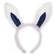 Deluxe Plush Sequin Easter Bunny Rabbit Ears Headband, One Size Kids