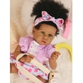 thumbnail image 5 of Takanini Reborn Baby Dolls African American Silicone Limbs Realistic Baby Doll with Soft Body Birthday Gift, 5 of 6