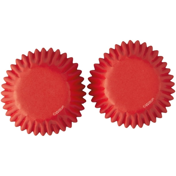 Wilton Red Mini Cupcake Liners, 50Count