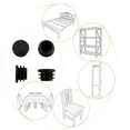 thumbnail image 3 of Unique Bargains 10 Pcs Antislip Plastic Round 30mm Dia Chair Foot Cover Table Furniture Leg Protector Balck, 3 of 4