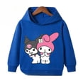 thumbnail image 3 of Sudadera con capucha de manga larga para niños de 2 a 13 años con estampado de dibujos animados de anime y Kawaii Kuromi de primavera y otoño, 3 of 5