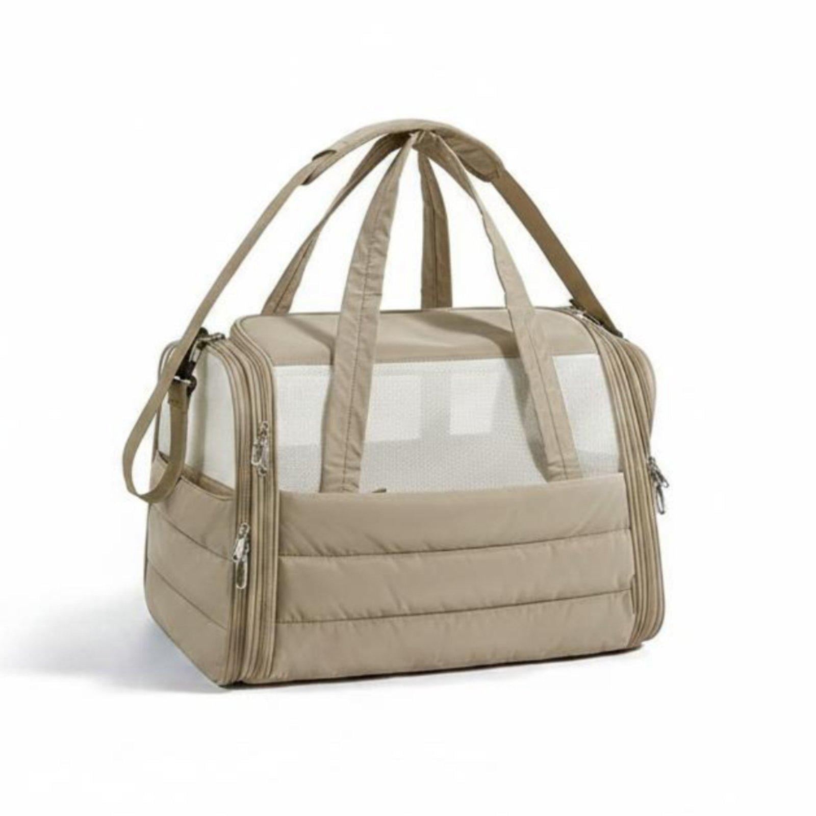 Bvdfgk Foldable Cat Carrier Large Space Portable Cat Carrier Bag Multi Function for Khaki
