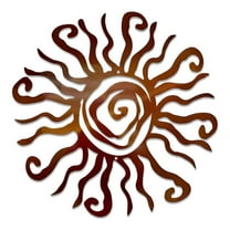 Sun God Metal Wall Art Indoor/Outdoor Decor -12.2In Coral Rust Proof Wall Decor for Bedroom,Garden,Patio and Farmhouse D