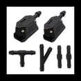 thumbnail image 2 of 7Pcs/Set Front Windscreen Wiper Arm Washer Nozzle Jet 4 Way Check Valve 2M Tube Pipe Hose T Y Connector Straight,Black, 2 of 5