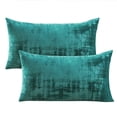 thumbnail image 3 of Home Soft Things Textured Velvet Pillow Covers (Set of 2), - Deep Teal - 14" x 26", 3 of 6